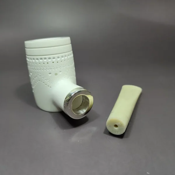 MBSD Meerschaum Silver Reverse Calabash Poker Block Meerschaum Pipe - Image 10