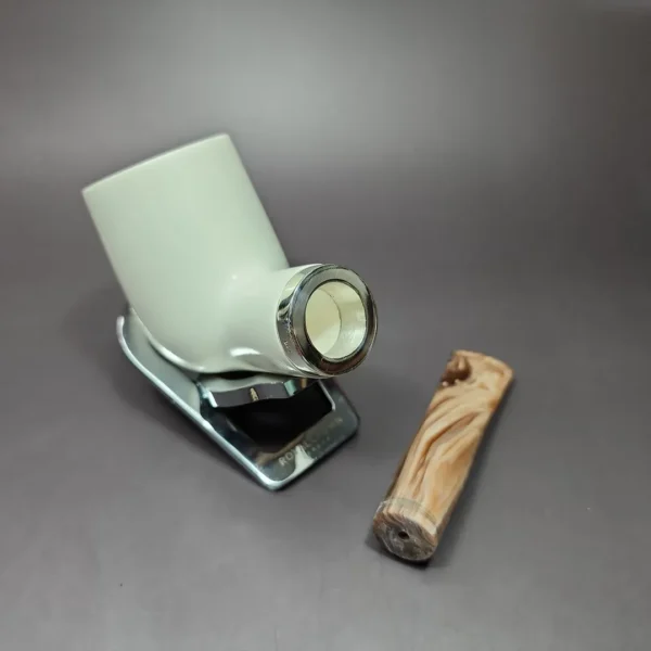 MBSD Meerschaum Silver Reverse Calabash Stack Block Meerschaum Pipe - Image 11