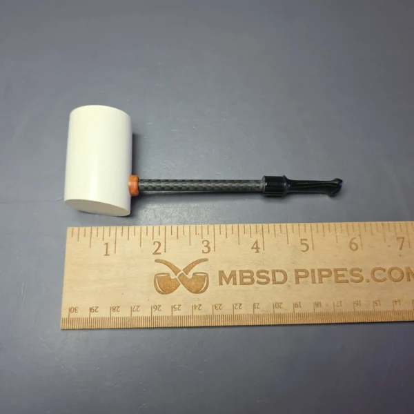 MBSD Meerschaum Deluxe Smooth Poker Block Meerschaum Pipe, Briar-Mortise - Image 11