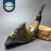 Poul Winslow Crown Collector Smooth Freehand Estate Briar Pipe, Unsmoked, 9mm