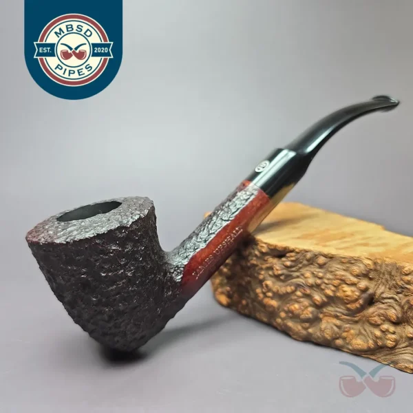 James Upshall Bark Grp 6 Rusticated Dublin Estate Briar Pipe, Unsmoked