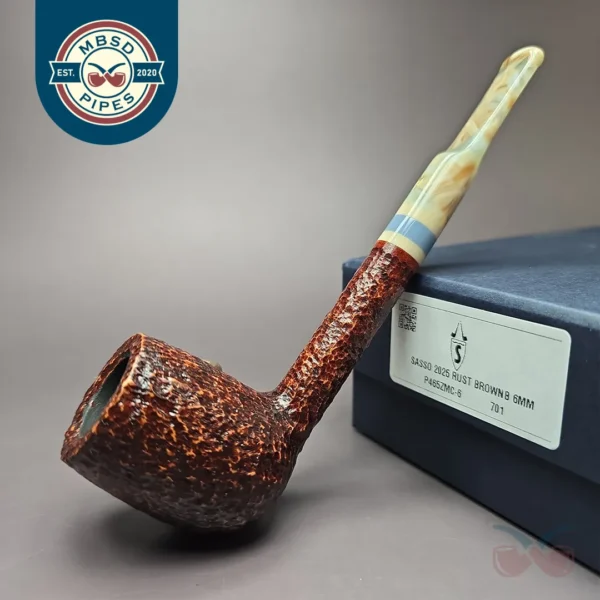 Savinelli Sasso 701 Rusticated Lovat Briar Pipe, 6mm, New