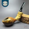 Bennie Joe Smooth Wasp w/ Buddha Belly Bamboo Handmade Briar Pipe, New