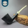Sean Reum Sandblasted Dublin w/ Ivorite Stem Handmade Briar Pipe, New