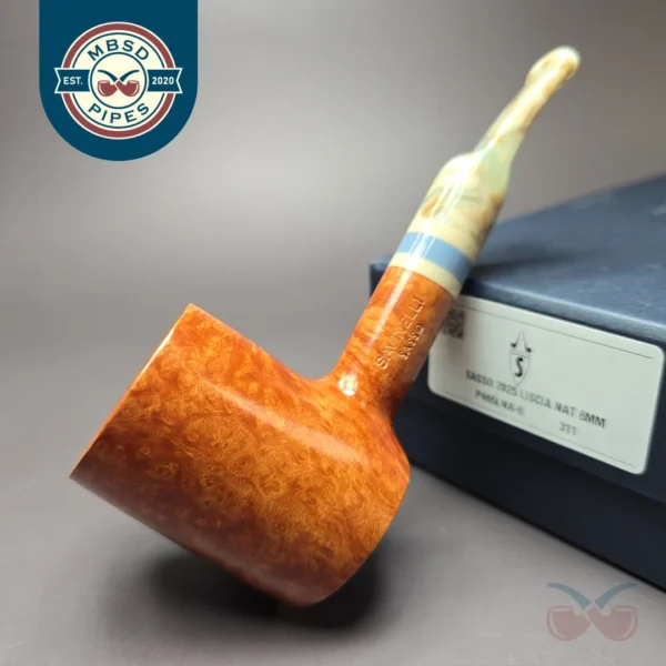 Savinelli Sasso 311 KS Smooth Poker Briar Pipe, 6mm, New