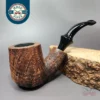 Sean Reum Contrast Sandblasted Bent Pot Estate Briar Pipe, American Estates