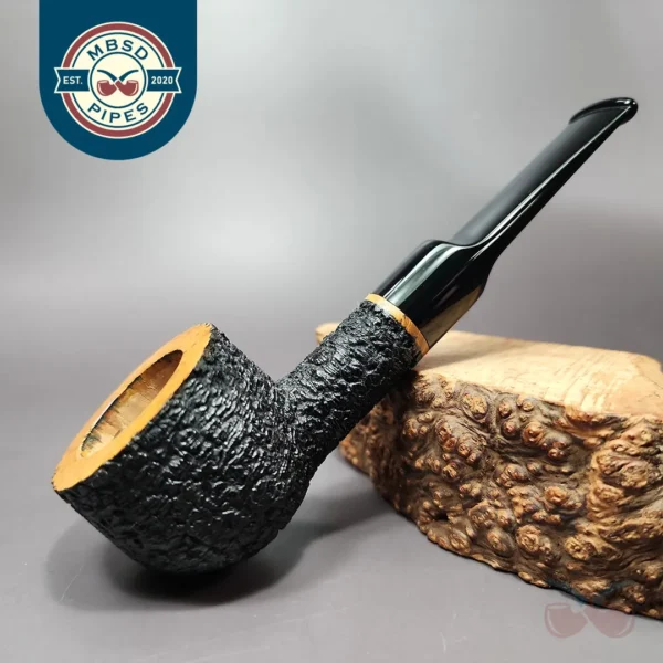 Neal Monier Rusticated Pot Estate Briar Pipe, Unsmoked