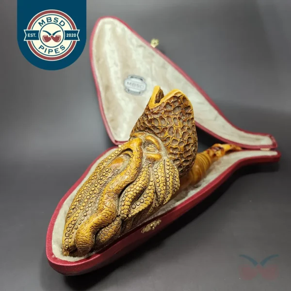 MBSD Meerschaum Masters by Kenan Magnum Pirate Block Meerschaum Pipe, New
