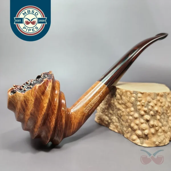 James Upshall Empire Ambassador Smooth Spiral Dublin Estate Briar Pipe, Unsmoked