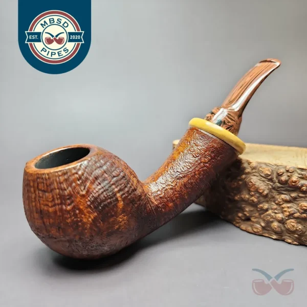 Denis Rusakov Sandblasted Fish w/ Boxwood Estate Briar Pipe, Other Estates