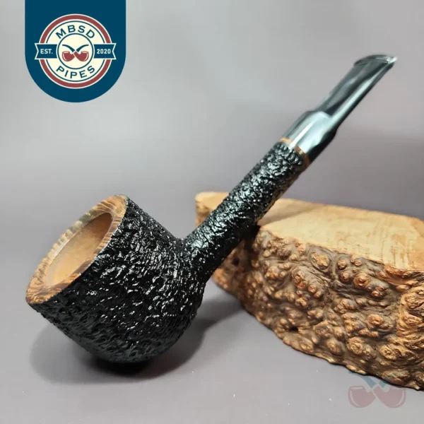 Neal Monier Rusticated Pot Estate Briar Pipe, Unsmoked
