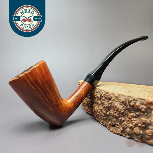 WO Larsen (Sven Knudsen) Straight Grain 3 Smooth Stack Estate Briar Pipe, Danish Estates
