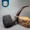 Michael Parks GKCPC Rusticated LC Bent Billiard Estate Briar Pipe, Unsmoked