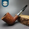 Elwood (Ferndown) Rusticated Silver Spigot Dublin Estate Briar Pipe, English Estates, 9mm