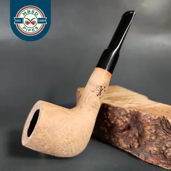 Morgan Bones Sandblasted Saddle Billiard Briar Pipe, New