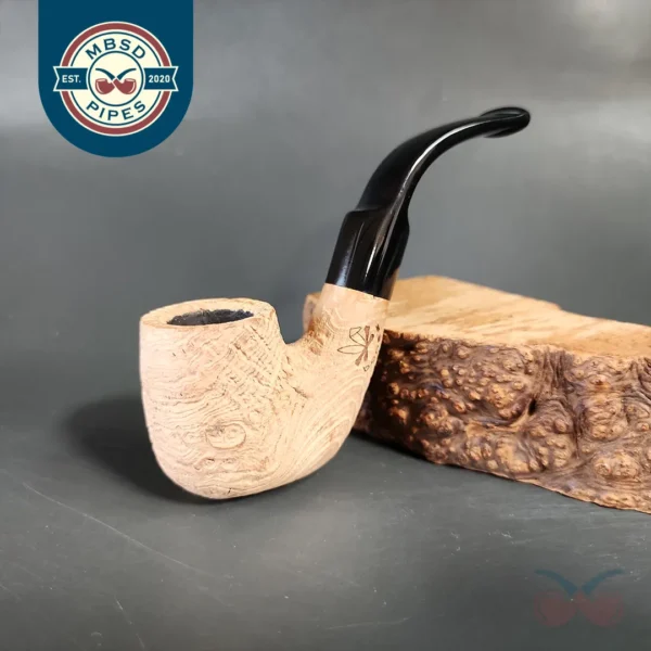 Morgan Bones Sandblasted Oom Paul Briar Pipe, New