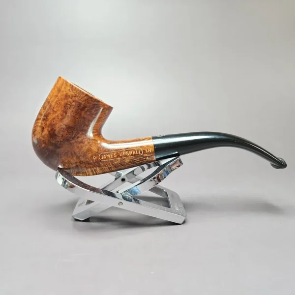 James Upshall P Grade Grp 4 Smooth Bent Billiard Estate Briar Pipe, Unsmoked - Image 3