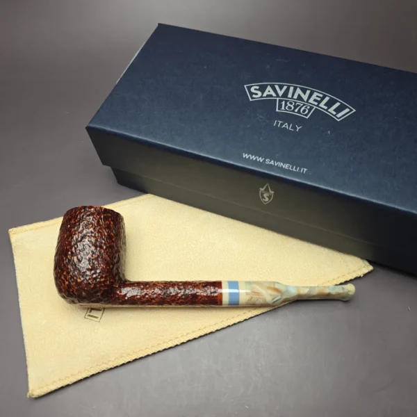 Savinelli Sasso 701 Rusticated Lovat Briar Pipe, 6mm, New - Image 3