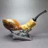 Bennie Joe Smooth Wasp w/ Buddha Belly Bamboo Handmade Briar Pipe, New - Image 3