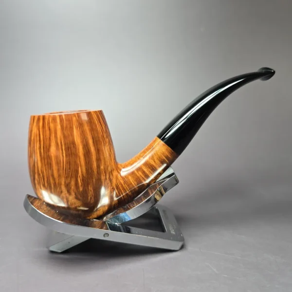 Wandi Riyadi Smooth Bent Billiard Handmade Briar Pipe, New - Image 3