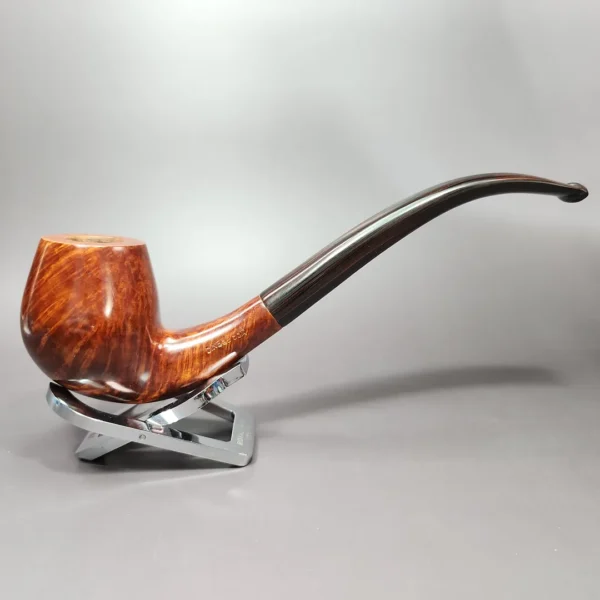 Dave Neeb Magnum Smooth Bent Billiard Handmade Briar Pipe, New - Image 3