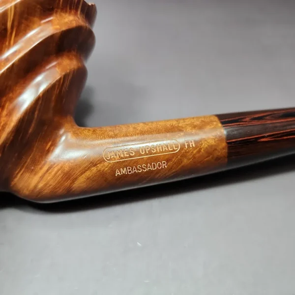 James Upshall Empire Ambassador Smooth Spiral Dublin Estate Briar Pipe, Unsmoked - Image 3