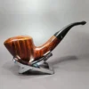 Age Bogelund Smooth Dublin w/ Briar Block Display Estate Briar Pipe, Unsmoked - Image 3