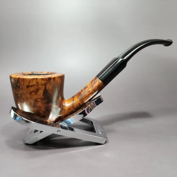 WO Larsen Super 335 Smooth Bent Pot Estate Briar Pipe, Danish Estates - Image 3