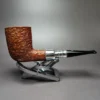 Elwood (Ferndown) Rusticated Silver Spigot Dublin Estate Briar Pipe, English Estates, 9mm - Image 3
