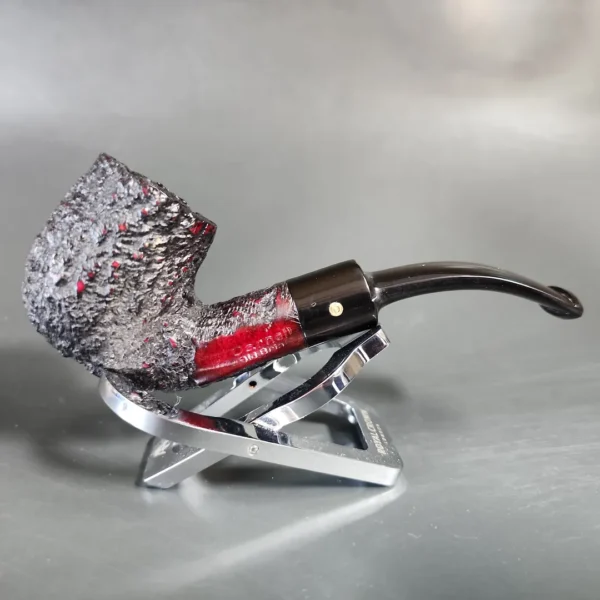 Darnell Old Briar Rusticated Bent Billiard Estate Pipe, Unsmoked - Image 3