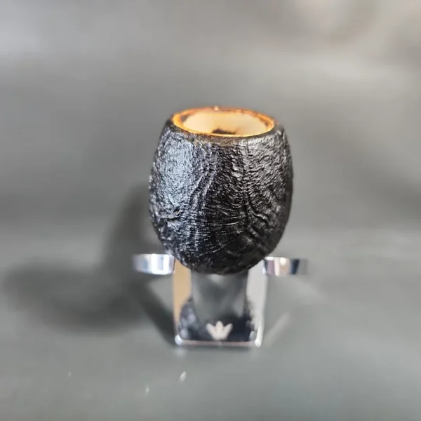 Hilson Sandblast Meerschaum Lined 16 Apple Estate Briar Pipe, Belgian Estates - Image 3