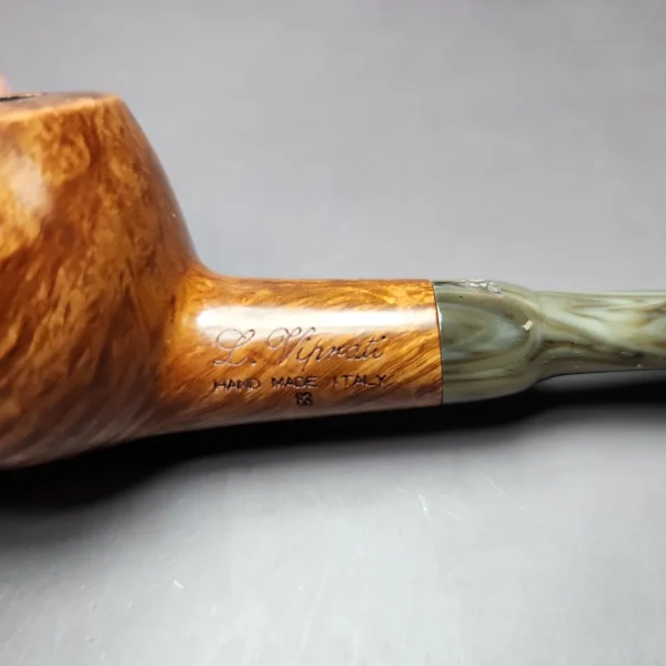 Viprati Smooth Fantail Prince Estate Briar Pipe, Italian Estates - Image 4