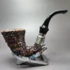 Brebbia First Calabash RTDA 2005 Rusticated Briar Estate Pipe, Italian Estates - Image 4