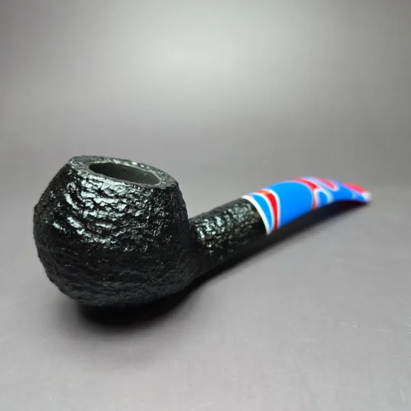 Savinelli Colombina 673 KS Rusticated Bulldog Black Briar Pipe, 6mm, New - Image 4