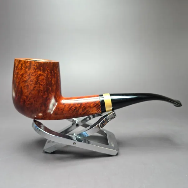 Bjarne Nielsen Signature Smooth Bent Billiard Estate Briar Pipe, Unsmoked, 9mm - Image 4
