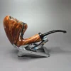 Wandi Riyadi Spot Carved Acorn Handmade Briar Pipe, New - Image 4