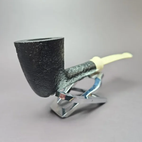 Sean Reum Sandblasted Dublin w/ Ivorite Stem Handmade Briar Pipe, New - Image 4