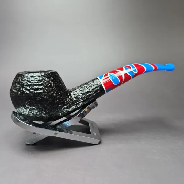 Savinelli Colombina 673 KS Rusticated Bulldog Briar Pipe, 6mm, New - Image 3