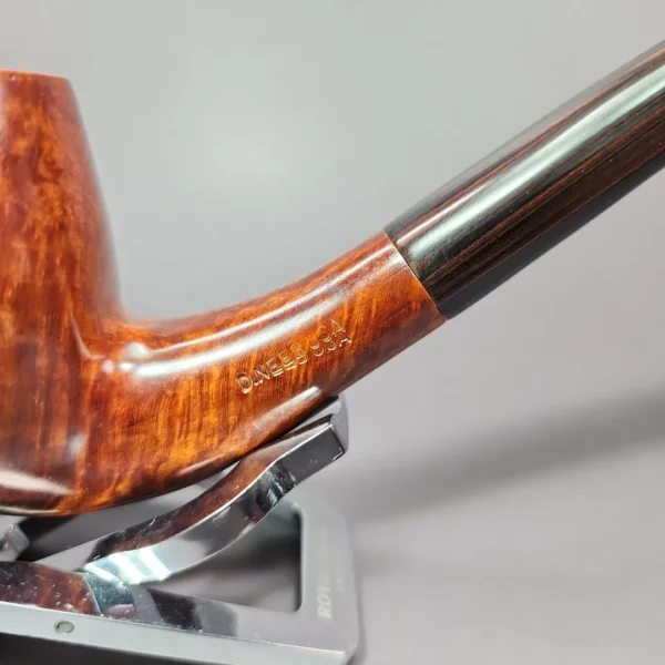 Dave Neeb Magnum Smooth Bent Billiard Handmade Briar Pipe, New - Image 4