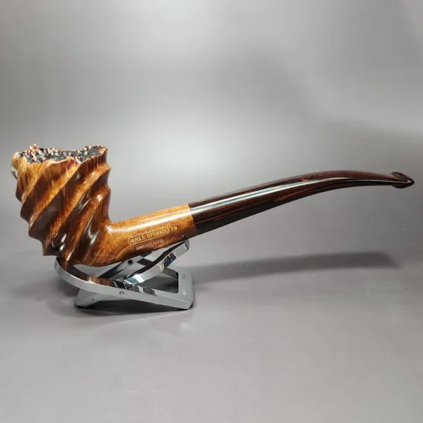 James Upshall Empire Ambassador Smooth Spiral Dublin Estate Briar Pipe, Unsmoked - Image 4