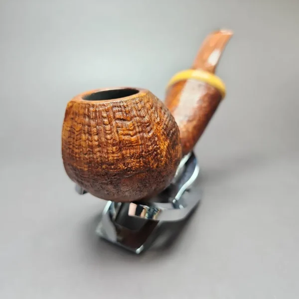 Denis Rusakov Sandblasted Fish w/ Boxwood Estate Briar Pipe, Other Estates - Image 4