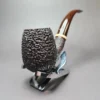 Michael Parks GKCPC Rusticated LC Bent Billiard Estate Briar Pipe, Unsmoked - Image 4