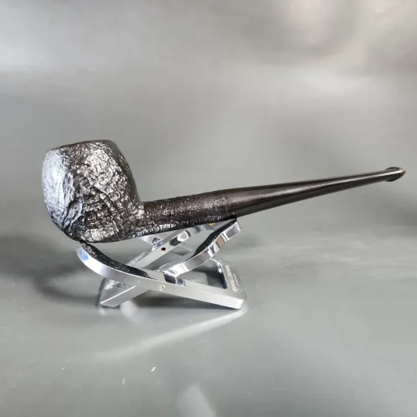 Hilson Sandblast Meerschaum Lined 16 Apple Estate Briar Pipe, Belgian Estates - Image 4