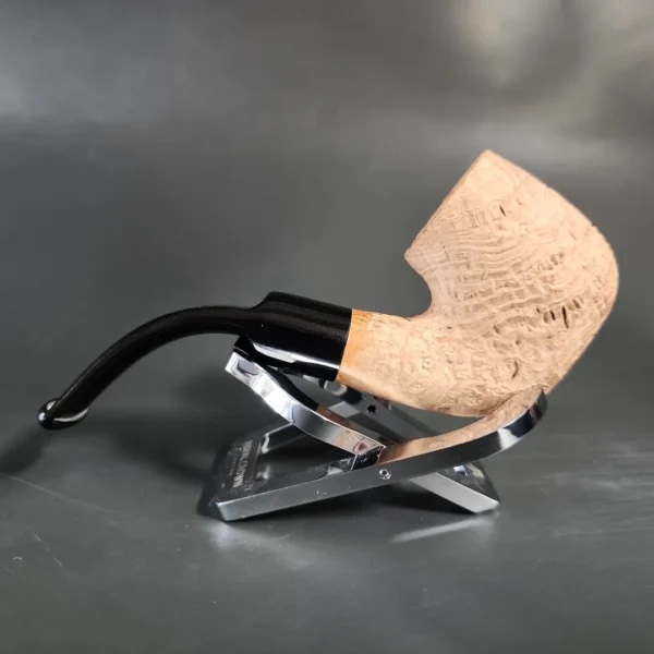 Morgan Bones Sandblasted Oom Paul Briar Pipe, New - Image 4