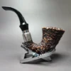 Brebbia First Calabash RTDA 2005 Rusticated Briar Estate Pipe, Italian Estates - Image 5