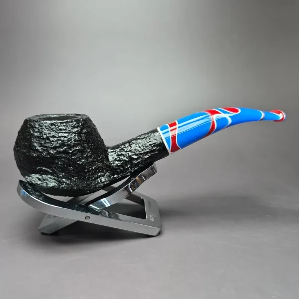 Savinelli Colombina 673 KS Rusticated Bulldog Black Briar Pipe, 6mm, New - Image 5