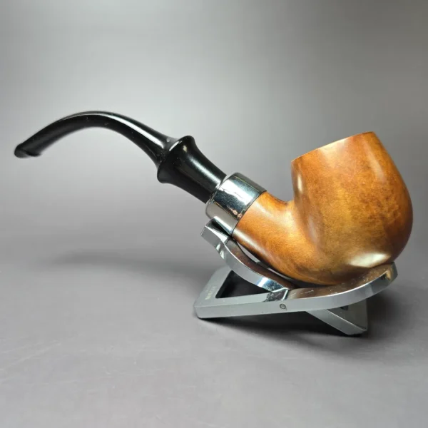 WDC Wellington Smooth Bent Billiard Estate Briar Pipe, American Estates - Image 5