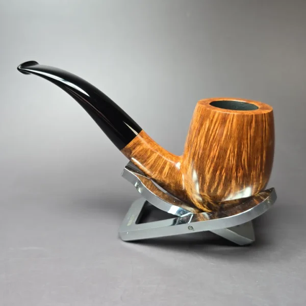 Wandi Riyadi Smooth Bent Billiard Handmade Briar Pipe, New - Image 5