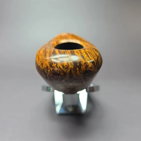 Wandi Riyadi Smooth Horn w/ Elforyn Handmade Briar Pipe, New - Image 5
