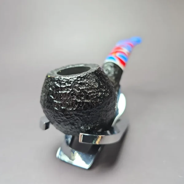 Savinelli Colombina 673 KS Rusticated Bulldog Briar Pipe, 6mm, New - Image 4
